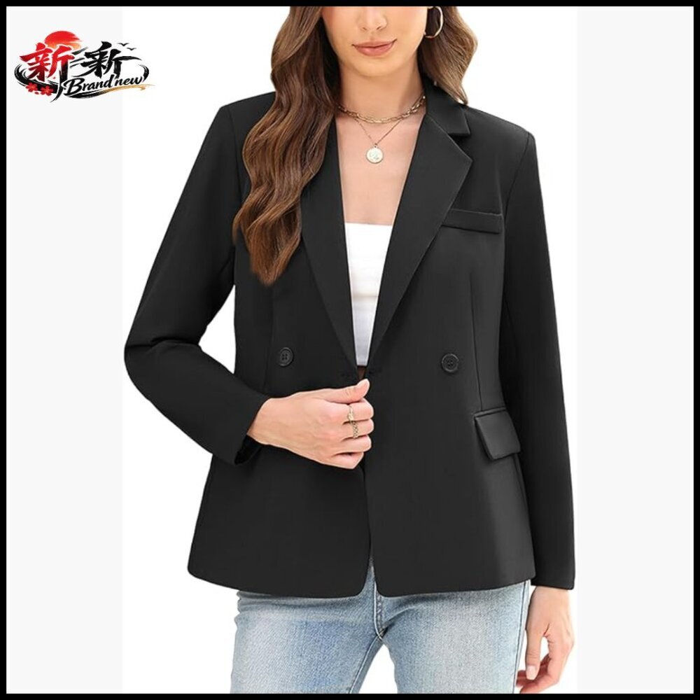 Polyester Spandex Blazer Long Sleeve Professional Office Work Jacket